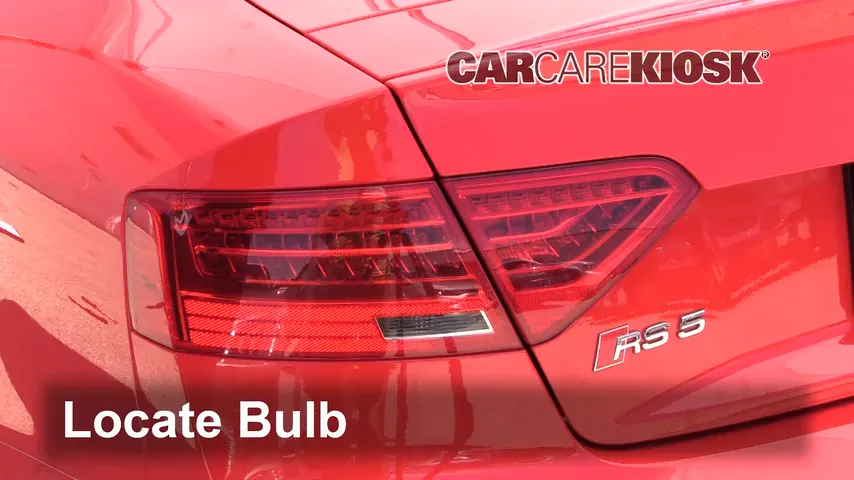 2015 Audi RS5 4.2L V8 Éclairage Feux de marche arrière (remplacer une ampoule)